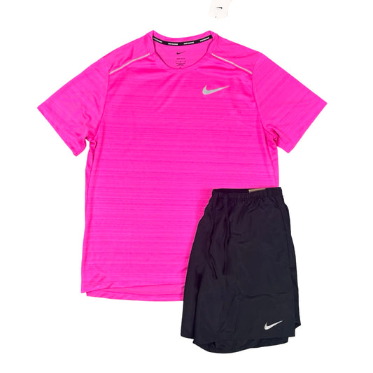 Nike Miler Short Set Hot Pink
