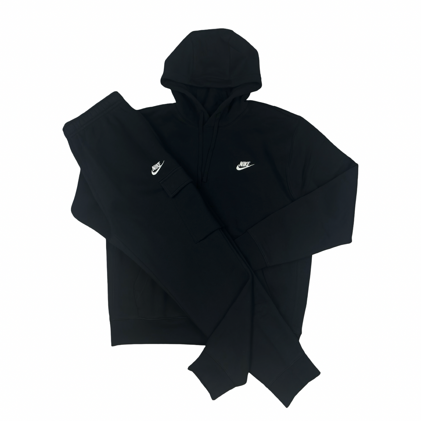 Nike Club Fleece Cargo Tracksuit Black