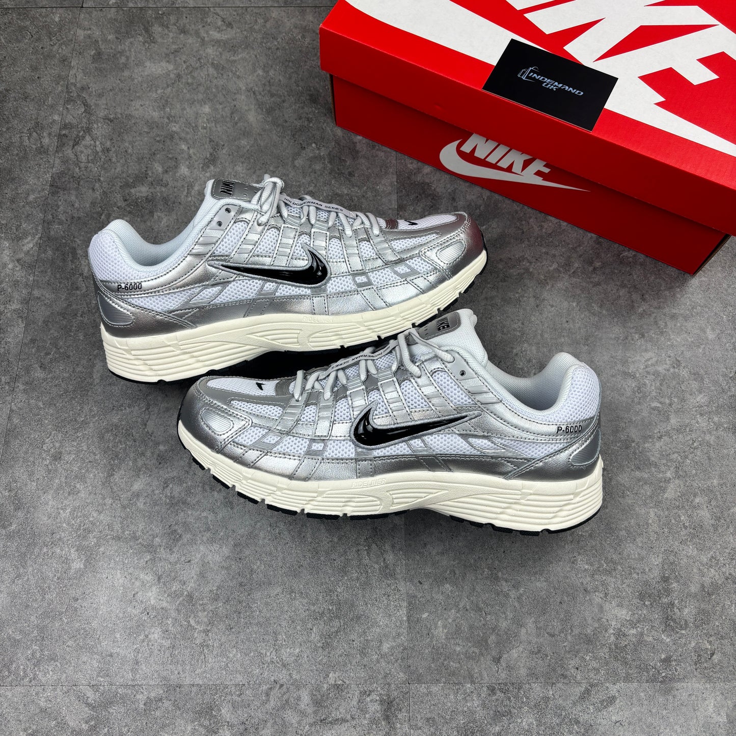 Nike P-6000 Metallic Silver/ Black