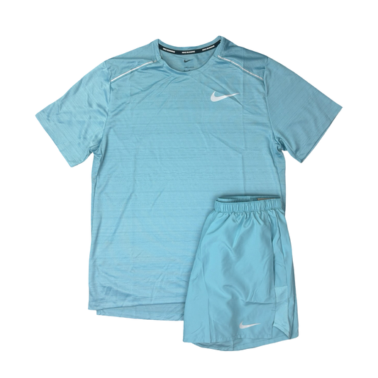Nike Miler Short Set Denium Turquoise