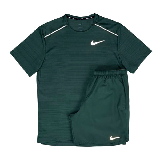 Nike Miler Short Set Vintage Green