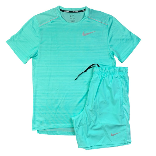 Nike Miler Short Set Turqoise