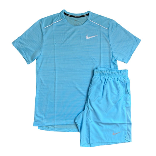 Nike Miler Short Set Aquarius Blue