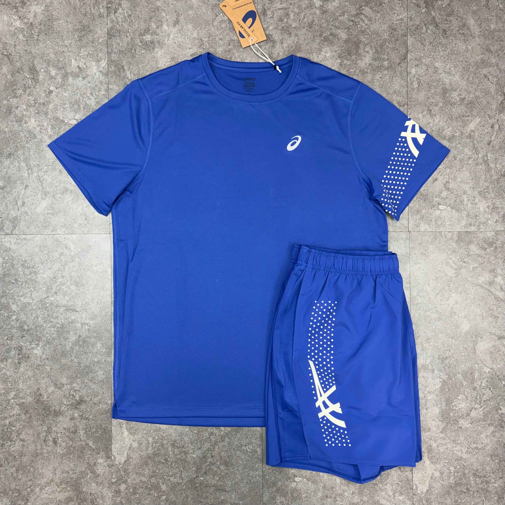 Asics Blue Icon Short Set