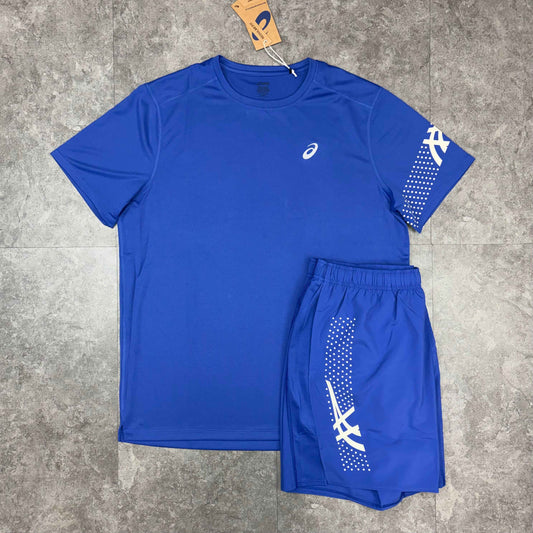 Asics Blue Icon Short Set