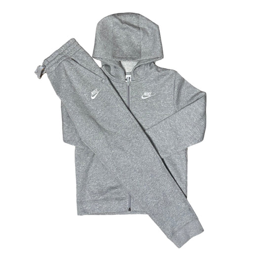 Kids Nike Club Fleece Tracksuit Grey