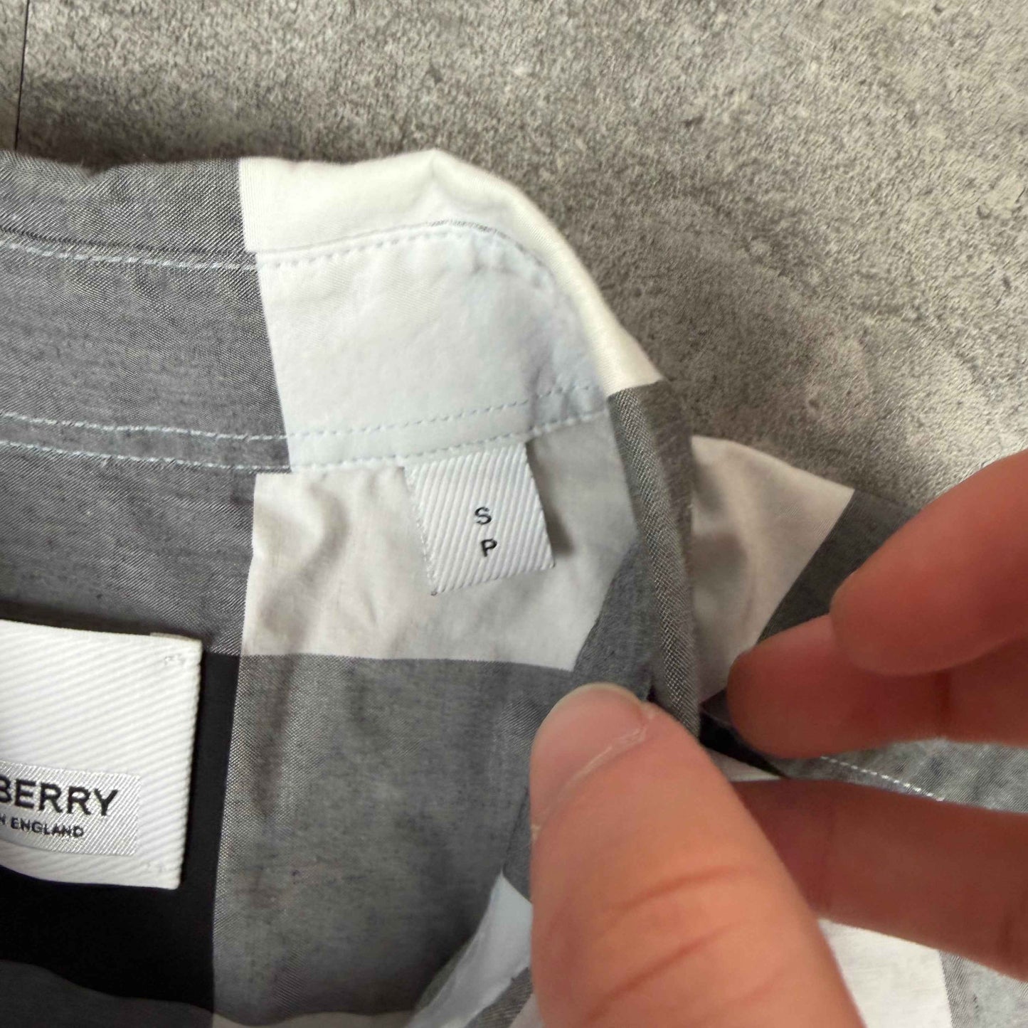 Burberry Check Cotton Shirt Blue